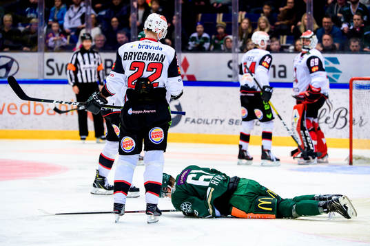 Malmö Redhawks Lars Bryggman och Färjestads Johan Ryno
