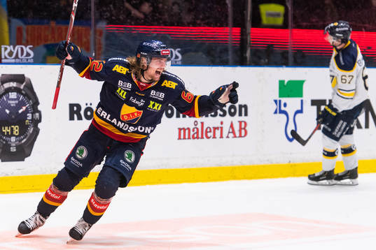 Djurgårdens Manuel Ågren jublar
