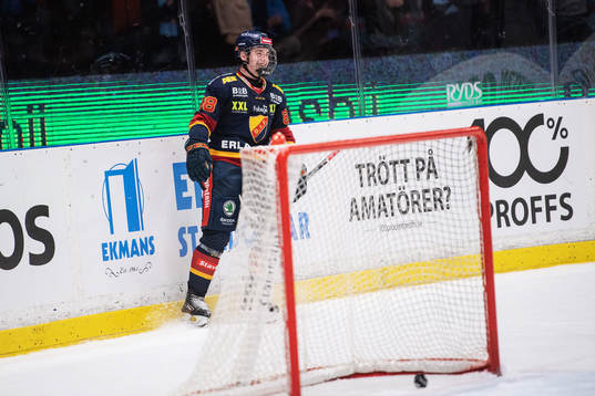 Djurgårdens Alexander Holtz gör 5-2 i öppet mål