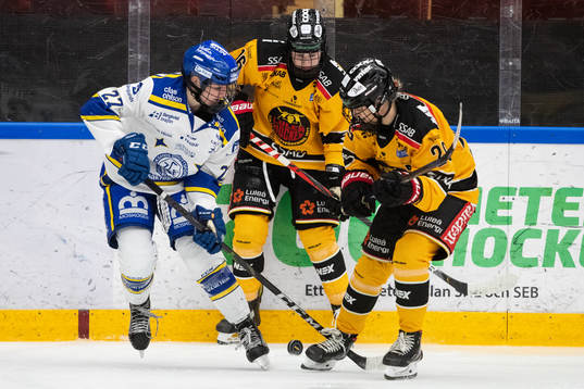 Leksands Lena Düsterhöft och Luleås Petra Nieminen och