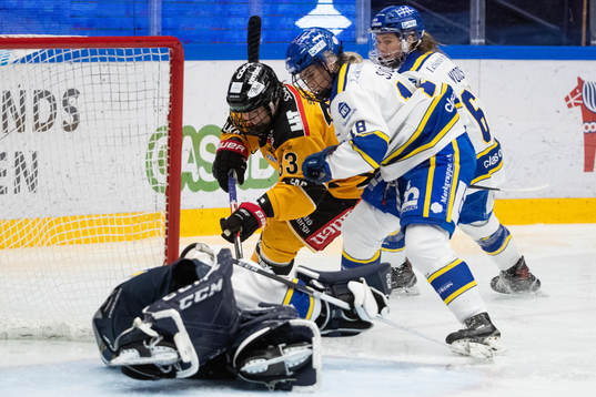Leksands målvakt Jule Flötgen och Luleås Michelle