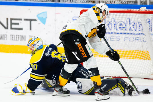 s målvakt Hugo Alnefelt och Skellefteås Joakim Lindström