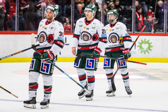 Frölundas Brandon Gormley och Johan Sundström deppar