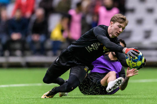Herrlagets målvakt Mathias Dyngeland