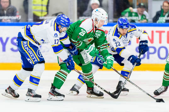 Rögles Anton Bengtsson och Leksands Sebastian Wännström