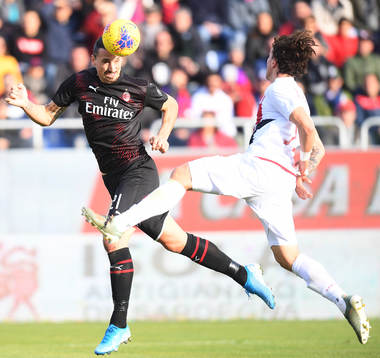 Zlatan Ibrahimovic of AC Milan
