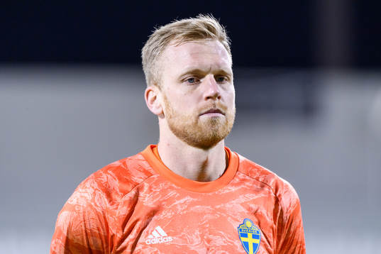 Goalkeeper Peter Abrahamsson of Sweden at lineup