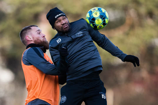 Hammarbys David Fällman och Serge-Junior Martinsson Ngouali