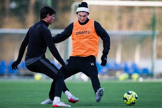 Hammarbys Jean Carlos de Brito och Hjalmar Ekdal