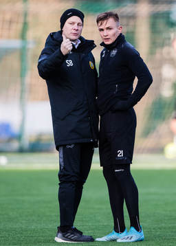 Hammarbys tränare Stefan Billborn och Oscar Krusnell