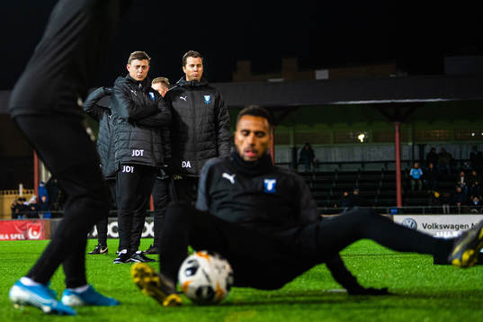 Malmö FFs tränare Jon Dahl Tomasson, sportchef Daniel