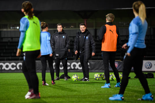 Sportchef Daniel Andersson och tränare Fredrik Jahnfors