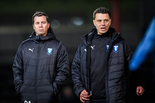 Sportchef Daniel Andersson och tränare Fredrik Jahnfors
