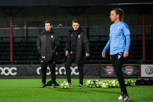 Sportchef Daniel Andersson och tränare Fredrik Jahnfors