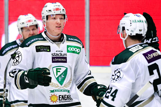 Färjestads Gustav Rydahl jublar