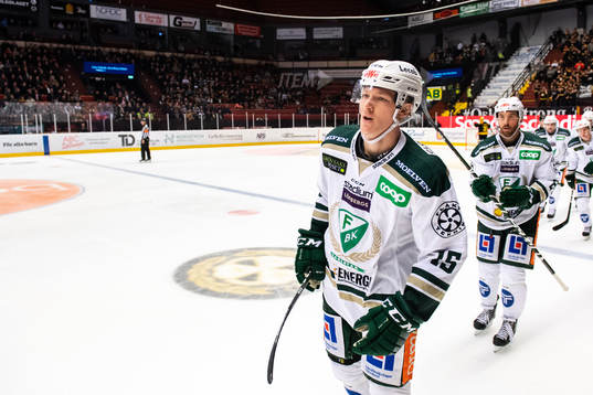 Färjestads Gustav Rydahl jublar