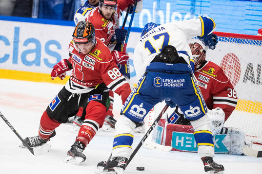 Örebros Joonas Rask och Leksands Daniel Olsson Trkulja