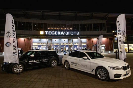 Tegera Arena innan ishockeymatchen i SHL mellan Leksand och