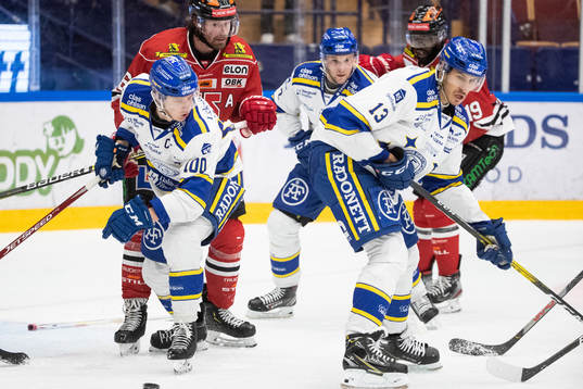 Leksands Martin Karlsson och Örebros Stefan Warg  och