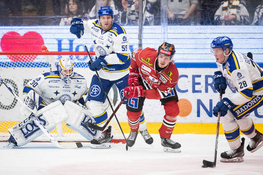 Leksands Jonas Ahnelöv och Örebros Christopher Mastomäki