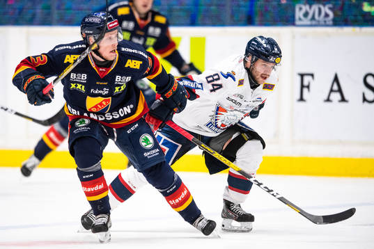 Djurgårdens Kalle Östman och Linköpings Jimmy Andersson