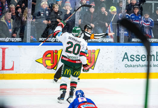 Frölundas Joel Lundqvist jublar