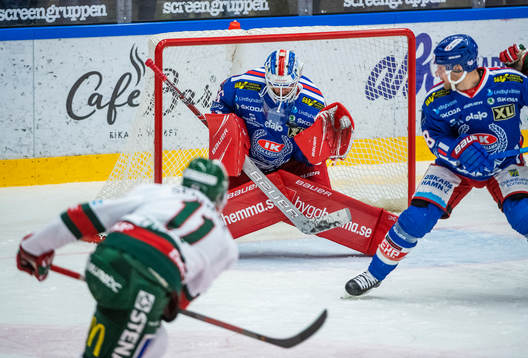 Oskarshamns målvakt Tex Williamsson och Frölundas Samuel