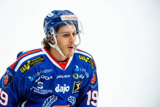 Oskarshamns Tyler Kelleher jublar