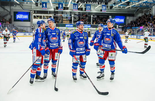 Oskarshamns spelare jublar