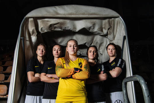 AIKsJenny Danielsson, Fanny Johansson, Milla-Maj Majasaari,
