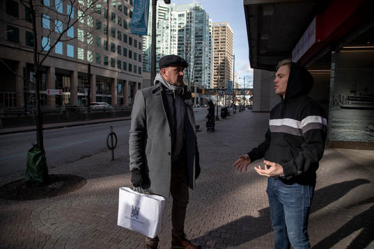 Andreas Johnsson of Toronto Maple Leafs and journalist