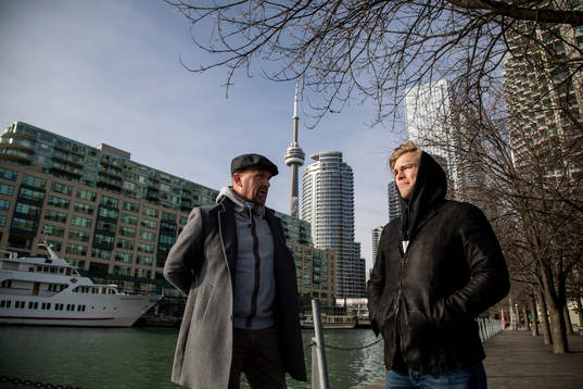 Andreas Johnsson of Toronto Maple Leafs and journalist