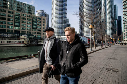 Andreas Johnsson of Toronto Maple Leafs and journalist