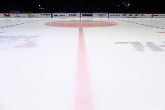Interiör vy av SAAB Arena