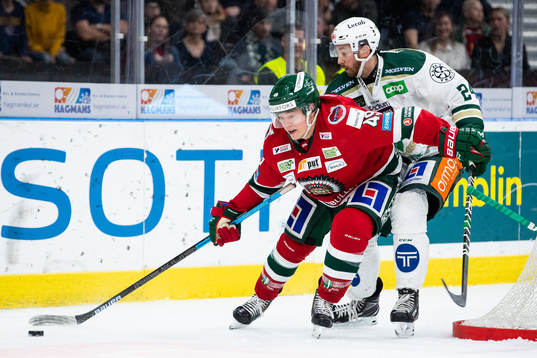 Frölundas Rhett Rakhshani och Färjestads Jonathon Blum
