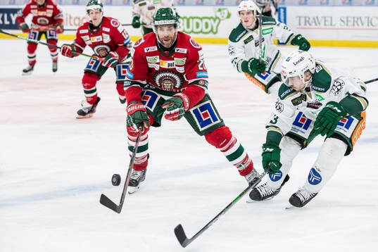 Frölundas Joel Lundqvist och Färjestads Jens Westin
