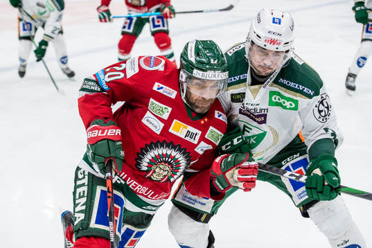 Frölundas Joel Lundqvist och Färjestads Jens Westin