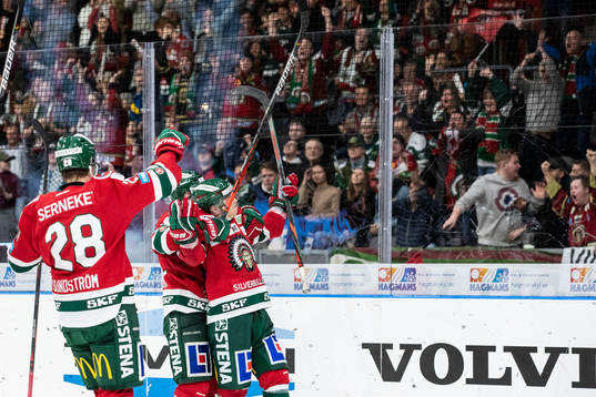 Frölundas Ryan Lasch jublar