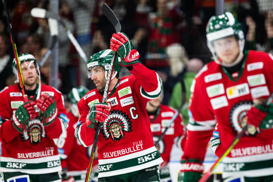 Frölundas Joel Lundqvist jublar