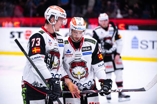 Malmö Redhawks Adam Ollas Mattsson och Jesper Jensen