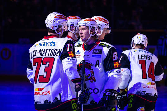 Malmö Redhawks Adam Ollas Mattsson och Emil Sylvegård