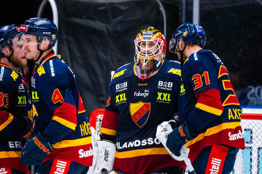 Djurgårdens målvakt Niklas Svedberg och Dick Axelsson