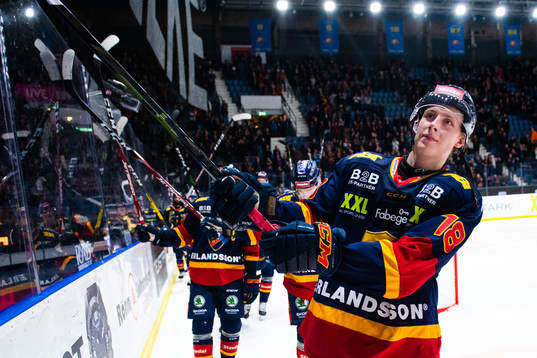 Djurgårdens Simon Johansson jublar