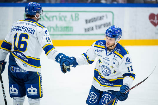 Leksands Fredrik Forsberg (h) jublar