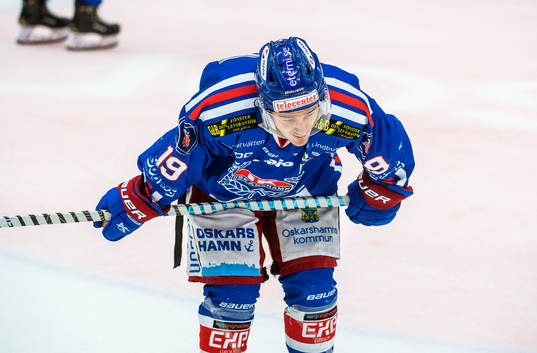 Oskarshamns Tyler Kelleher deppar