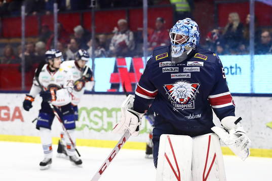 Linköpings målvakt Jonas Gustavsson deppar