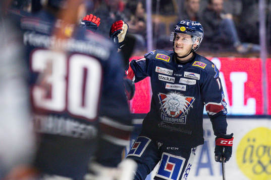 Linköpings Henrik Törnqvist jublar