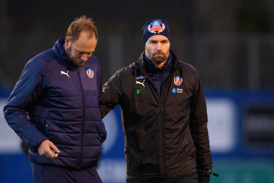 Helsingborgs Andreas Granqvist och tränare Olof Mellberg