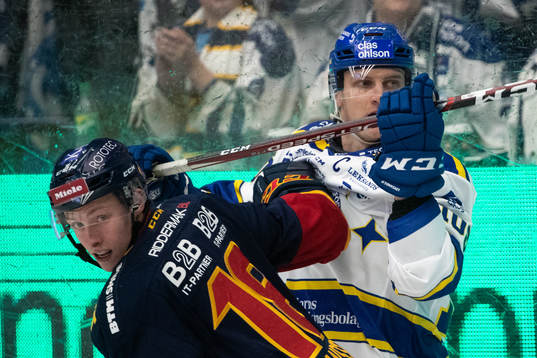 Djurgårdens Simon Johansson och Leksands Martin Karlsson