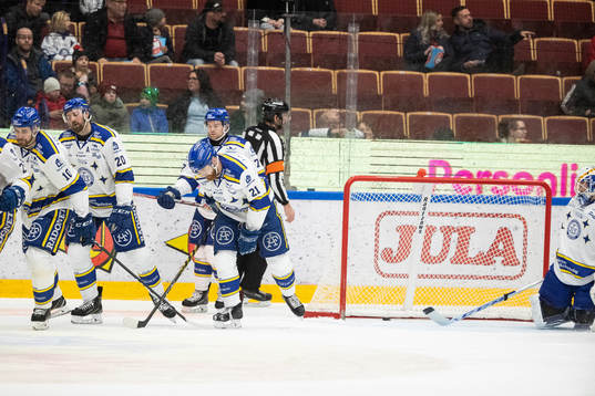 Leksands Mattias Ritola och Mattias Karlsson och Johan